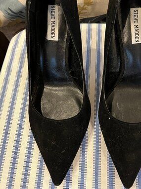 Steve Madden Black Suede Stiletto Heels Size 11
